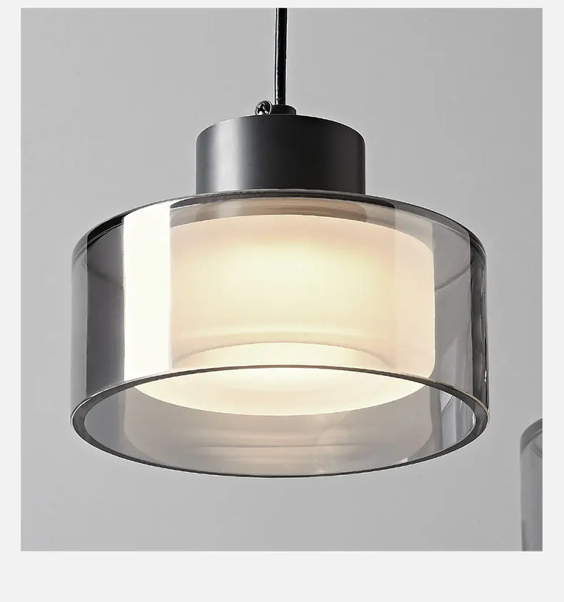 Suspension minimaliste design nordique moderne en verre de cuivre
