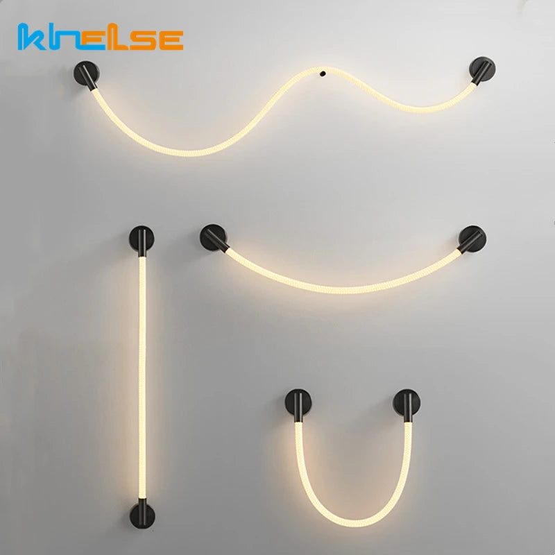 lampe led en silicone minimaliste de luxe flexible artistique - vue 3 sur 10