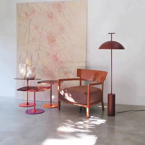 lampadaire industriel design avec abat-jour en métal