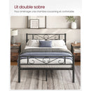 VASAGLE Single Bed Frame, Metal Bed Frame, Fits 90 x 190 cm Mattress, Easy Assembly, for Small Spaces, Guest Room
