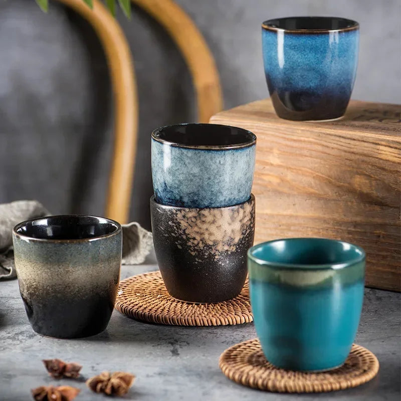 Tasse à thé japonaise en grès style minimaliste - vue 4 sur 7