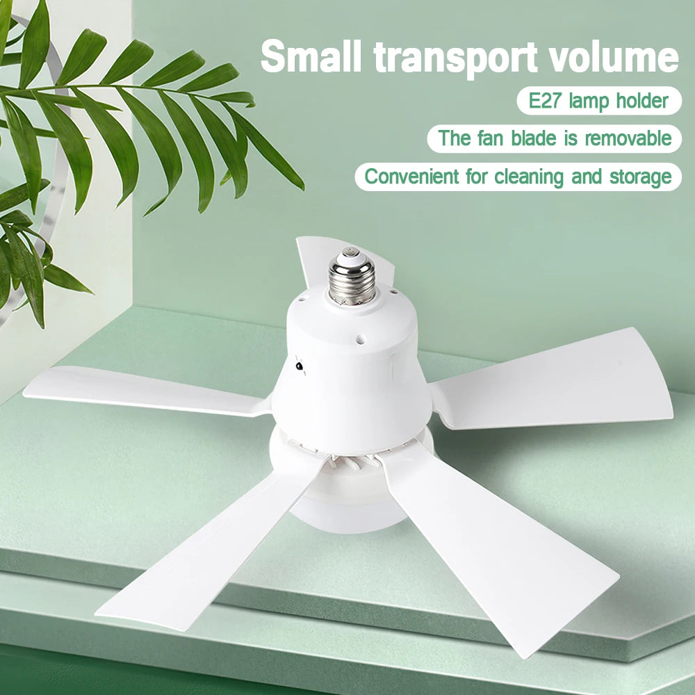 LED 30W ceiling fan light E27 with remote control for dimming, suitable for living room  study, household use Fan lamp 85-265V - vue 6 sur 10
