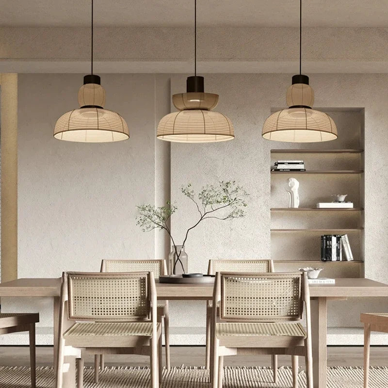lustre wabi sabi minimaliste led pour restaurant bar - vue 4 sur 14