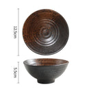 Bol riz ceramique forme corne style japonais design