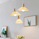 Modern nordic minimalist wabi-sabi log glass chandelier