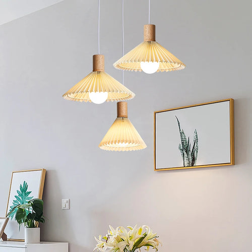 Modern nordic minimalist wabi-sabi log glass chandelier - vue 6 sur 12