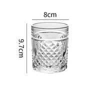 Verres whisky luxe verre épais relief vintage élégant