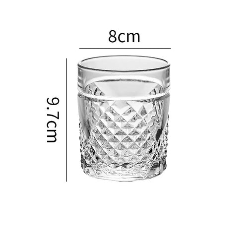 Verres whisky luxe verre épais relief vintage élégant