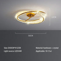 plafonnier led de luxe en cristal nordique décoratif d'intérieur
