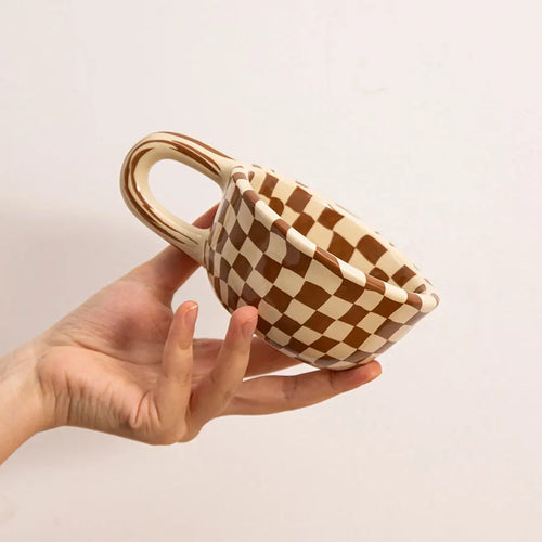 Mug café ceramique anse clé molette style atelier