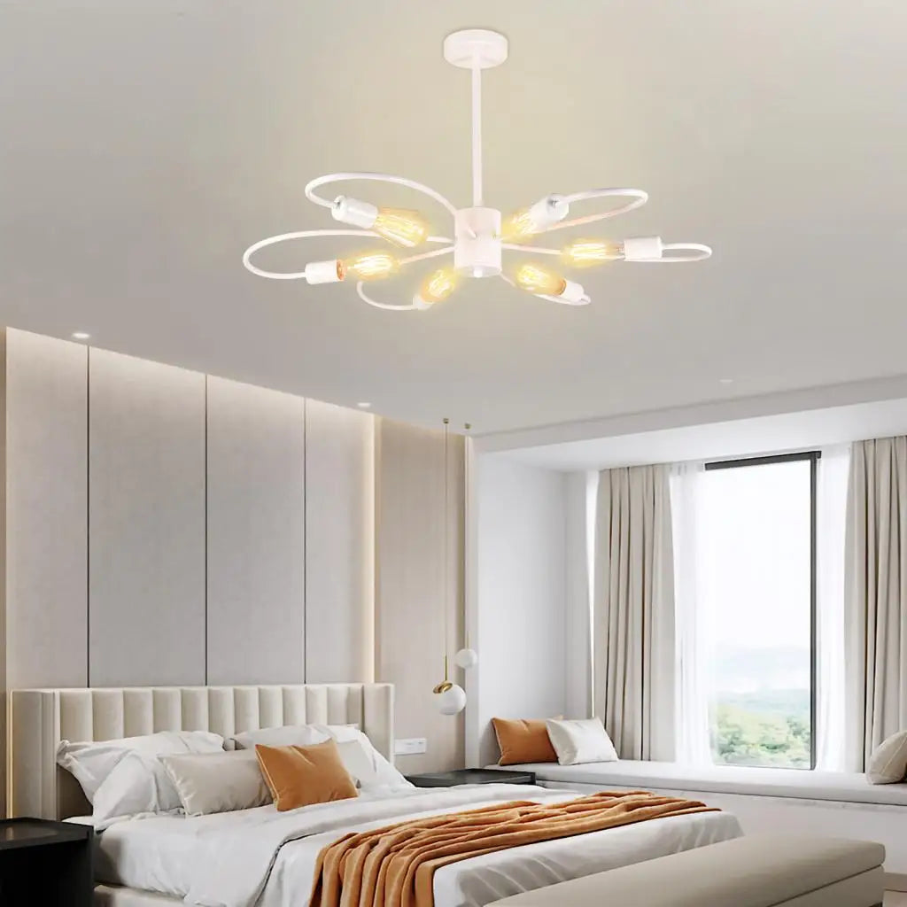 lustre moderne à leds pour salon nordique suspension - vue 4 sur 10