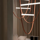 ceinture en cuir moderne avec suspension led pour décoration luminaire