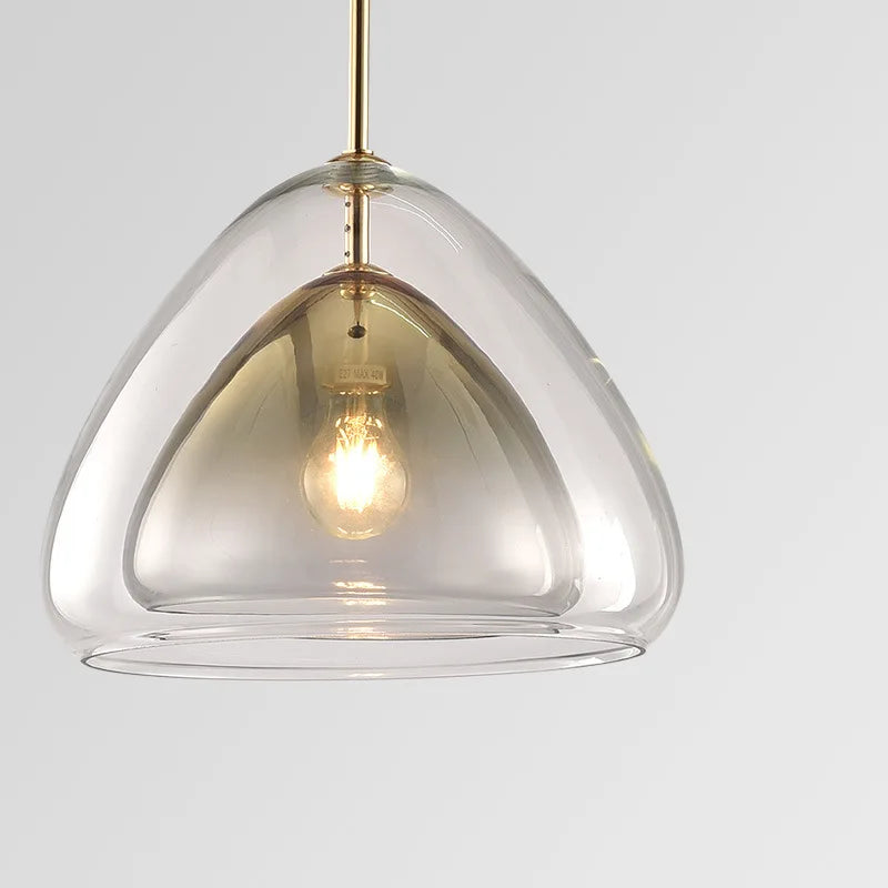 suspension à led nordic moon jelly double couvercle en verre - vue 6 sur 8