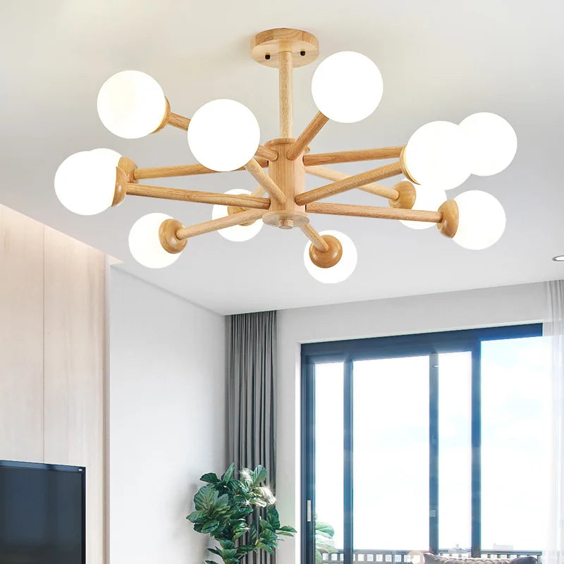 lustre moderne en verre avec abat-jour pour décoration intérieure - vue 2 sur 10