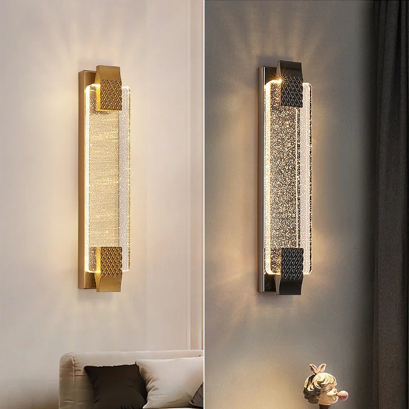 applique luxe moderne or noir 110-220v décoration éclairage intérieur - vue 5 sur 16