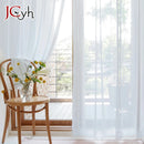 Voilage organza froissé long pour salon chambre fenêtre