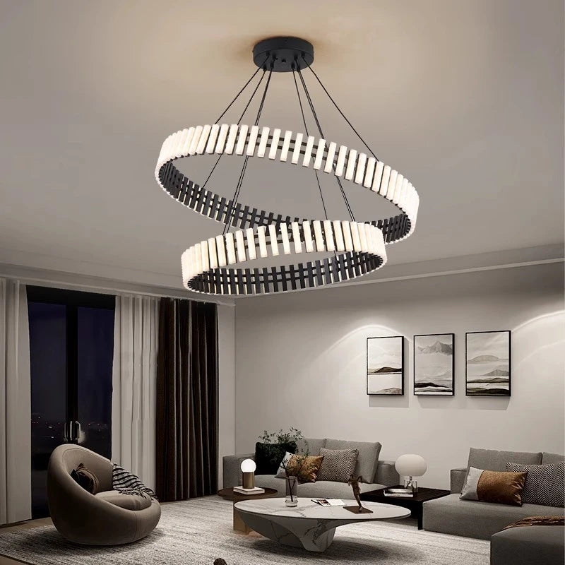 lustre moderne led à intensité variable minimalisme luminaria - vue 4 sur 25
