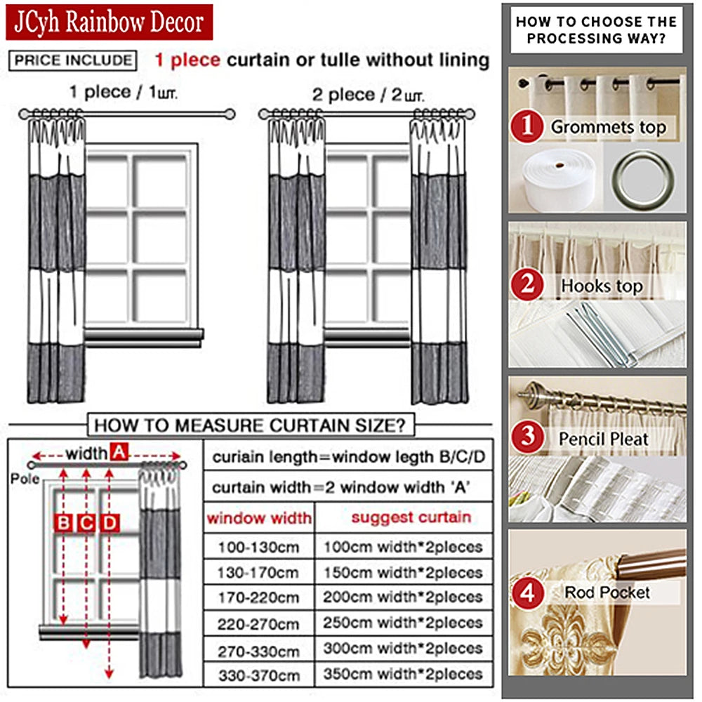 Rideau occultant moderne pour salon chambre tissu uni - vue 7 sur 11