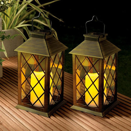 Lampe Bougie solaire charge étanche extérieur jardin lanterne éclairage - vue 6 sur 6