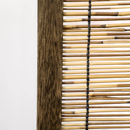 HOMCOM 4 panel folding wooden and Reed 160x1.8x170 cm Natural - vue 5 sur 7