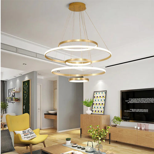 lustre moderne en style nordique avec télécommande et lumière led