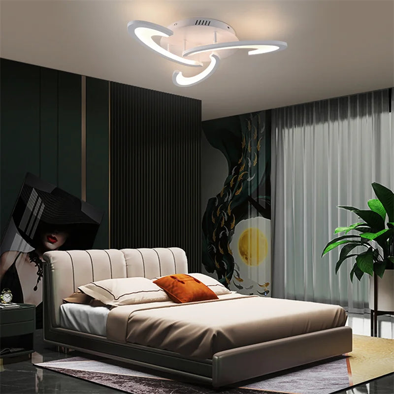 plafonnier intérieur moderne en acrylique luminaire décoratif idéal - vue 5 sur 9