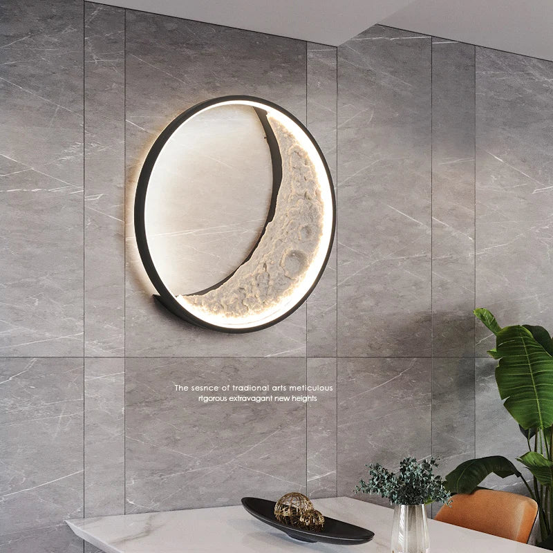 applique murale créative en forme de lune pour décoration - vue 7 sur 15