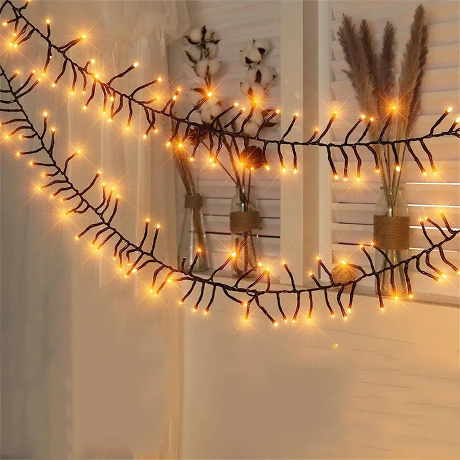 guirlande lumineuse de noël 2000 led étanche pour extérieur 8 modes - vue 5 sur 8