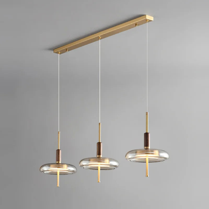 Nordic copper minimalist chandelier for elegant interiors - vue 3 sur 10