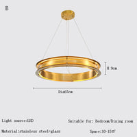 lustre en anneau post-moderne minimaliste italien led