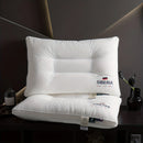 All Cotton Pillow with Thickened and Encrypted Core for Neck Protection, Available in 3 Heights, Bedroom Pillow, White