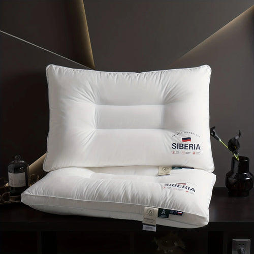 All Cotton Pillow with Thickened and Encrypted Core for Neck Protection, Available in 3 Heights, Bedroom Pillow, White - vue 7 sur 7