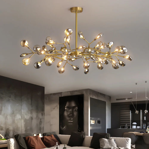 lustre moderne vintage luciole branche suspension éclairage