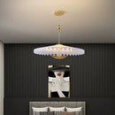 minimalist folding pleated chandelier led flying saucer