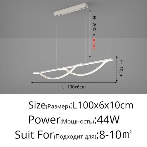 Modern minimalist Nordic chandelier for bar and restaurant - vue 12 sur 12
