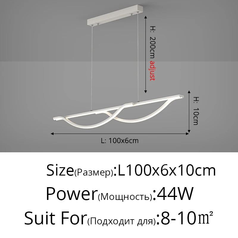 Modern minimalist Nordic chandelier for bar and restaurant - vue 12 sur 12