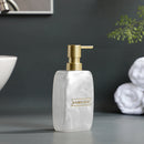 Bathroom Accessories White Pearl Look Bathroom Vanity Countertop Accessory Set,Soap Dispenser,Toothbrush Holder Set,Tray