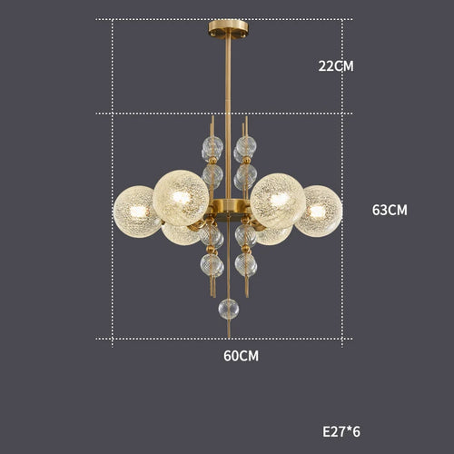 lustre classique à bulles en chrome doré tendance 2024 pour éclairage moderne - vue 10 sur 9