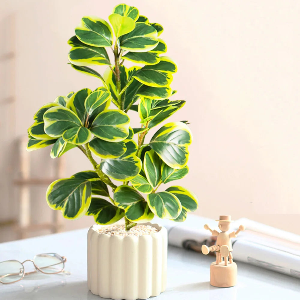 arbre artificiel de ficus à feuilles de cœur pour décoration intérieure et extérieure - vue 5 sur 9