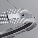 Minimalist decorative striped glass chandelier for interiors