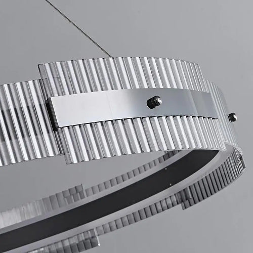 Minimalist decorative striped glass chandelier for interiors - vue 5 sur 7