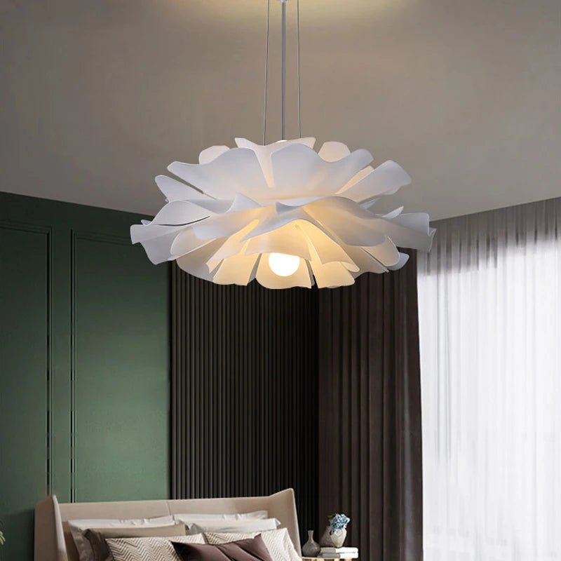 Nordique LED salon chambre suspension lumières filles chambre éclairage créatif concepteur salle à manger lampe Net rouge fleur lustre - vue 4 sur 10