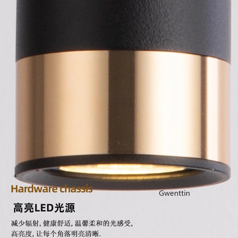 lustre moderne en or pour décoration intérieure avec lumières led - vue 7 sur 9