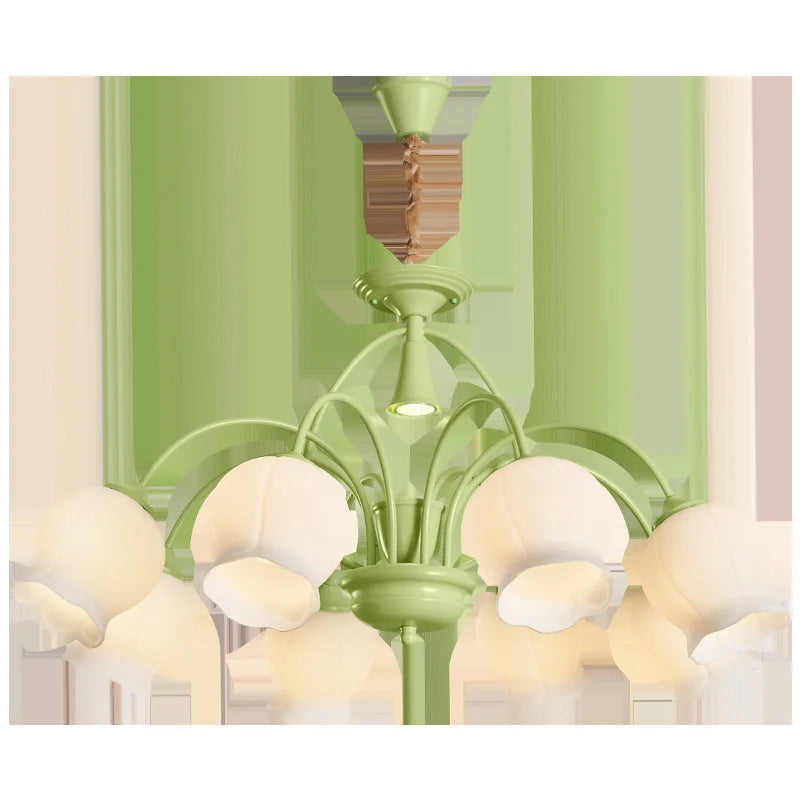 2023 Modern Green Hanging Ceiling Lamp LED Creative Aromatherapy Candle Design Pendant Chandelier Light For Home Bedroom - vue 7 sur 18