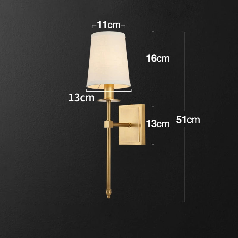 applique murale led classique en tissu nordique pour décoration maison - vue 5 sur 9