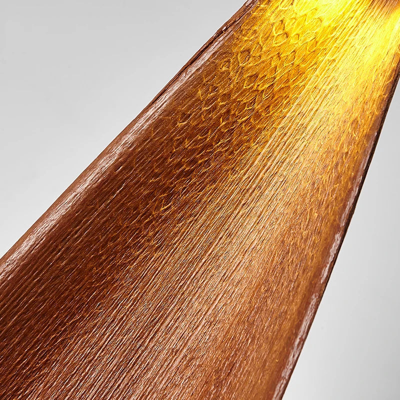 lustre japonais wabi-sabi art rétro feuille naturelle pour boutiques et restaurants - vue 6 sur 8