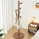 X&amp;D Solid Wood Coat Rack, Floor Hanging Clothes Rack Simple Modern Bag Rack Bedroom Household Single Pole Vertical Drying Rack