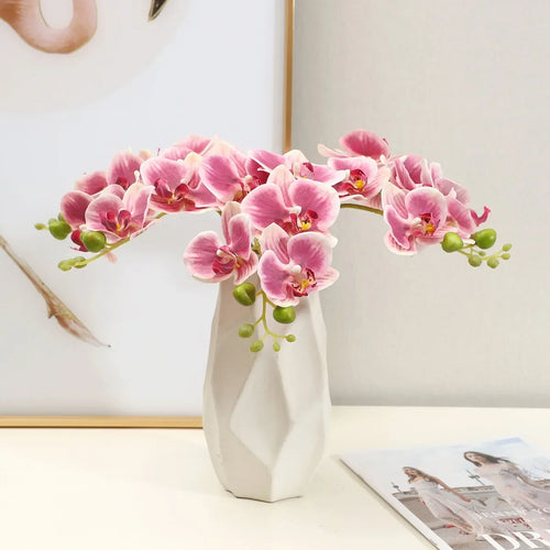 fleurs artificielles phalaenopsis réalistes pour décorations variées