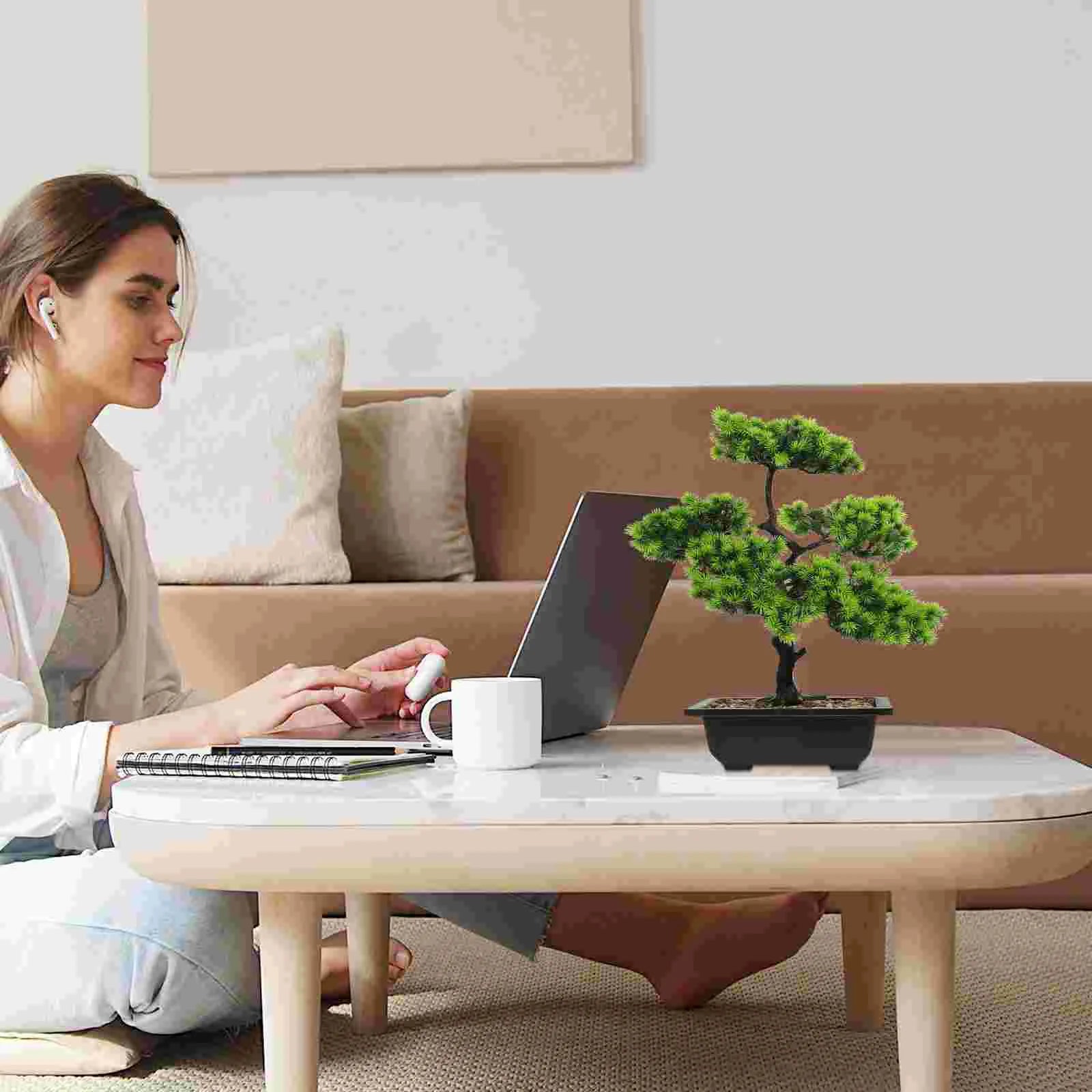 bonsaï artificiel genévrier pour décoration intérieure zen - vue 6 sur 6