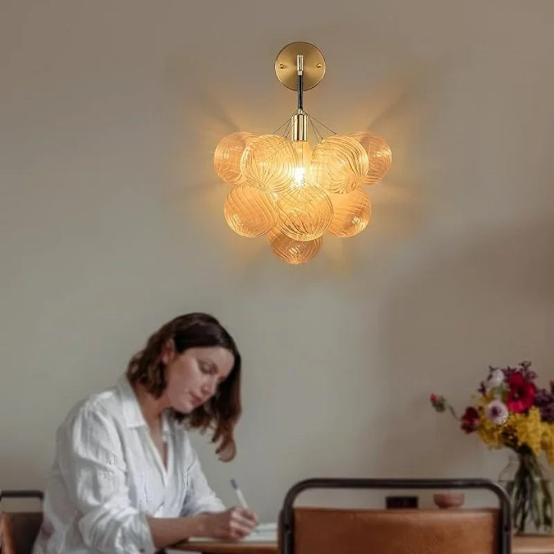 applique murale design en verre avec boules pour intérieur moderne - vue 5 sur 8